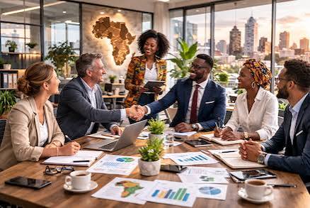 Business networking handshake